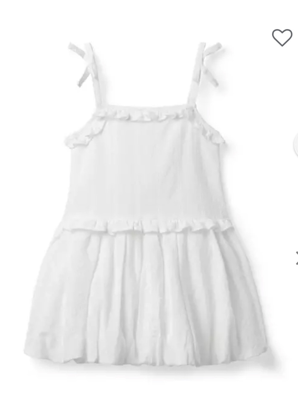 Janie and Jack White bubble hem Strappy Sundress